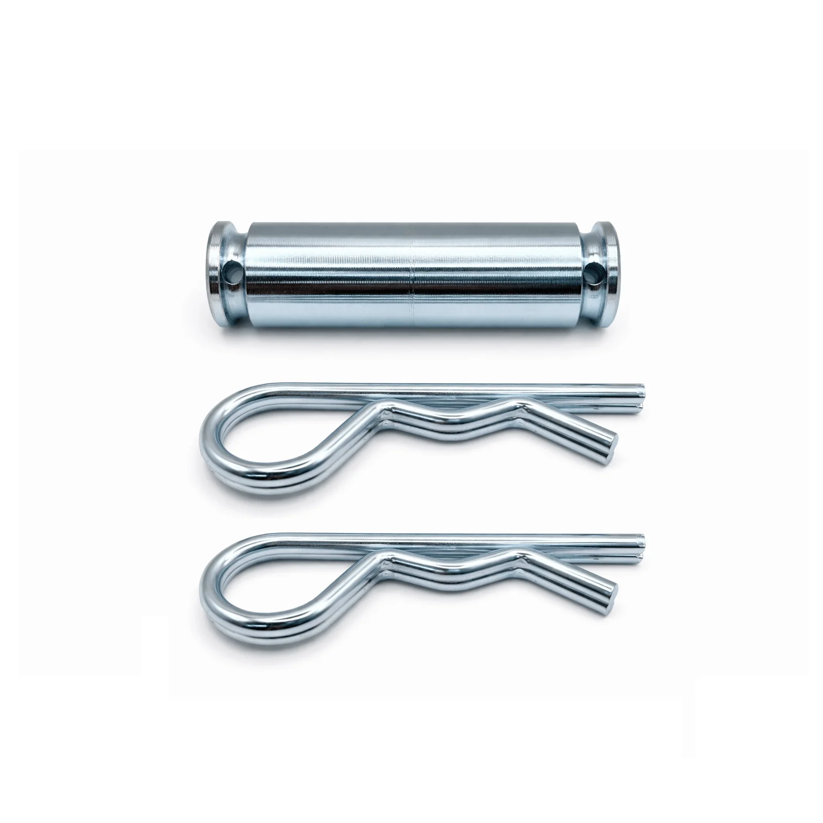 1.25" pin diameter x 4" long steel pivot pin with R-clips