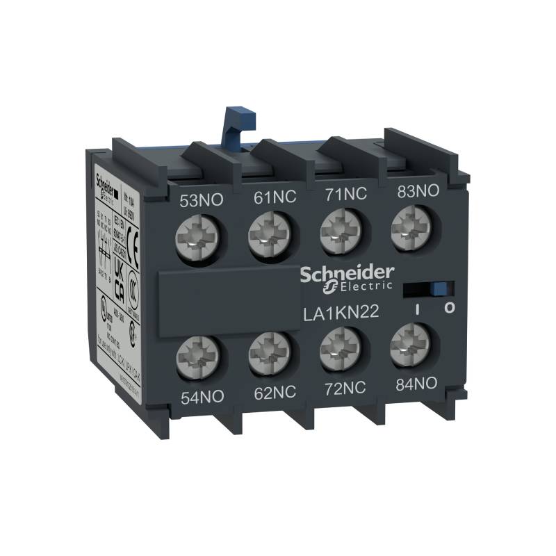 Schneider LA1KN40 4NO Auxiliary Contact Block, TeSys K, Screw Clamp Terminals
