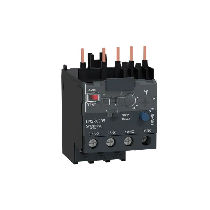 Schneider LR2K0305 Thermal Overload Relay, TeSys K, 0.54 to 0.8 Amp