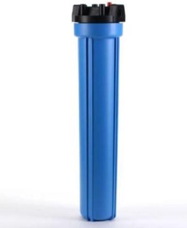 Hydronix HF5-20BLBK34PR, 20" Blue, 2.5" Body, 3/4" Black Cap Filter Housing, W/ PR Button