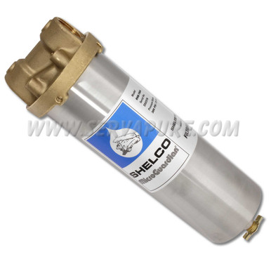 Shelco RHB-788A, 10'' Forged Brass Head w/ SS Sump Filter Housings, 1'' In/Out