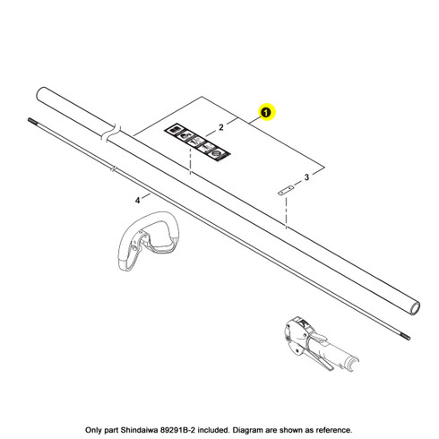 Shindaiwa P021051281 Main Pipe Assembly (T262) (Original OEM part)