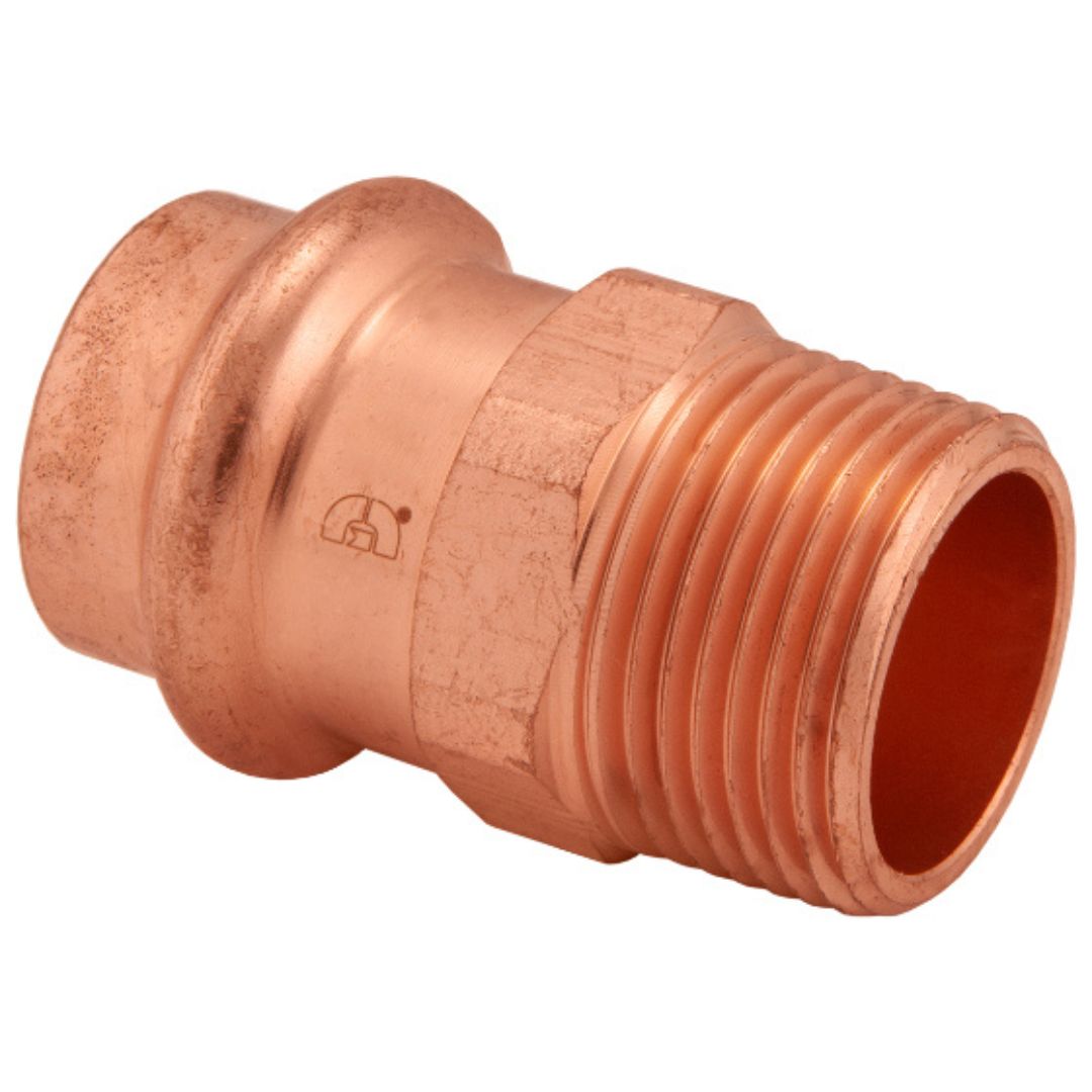 BMI 1/2 Inch Copper Press X MIPS Adapter - Carton of 10