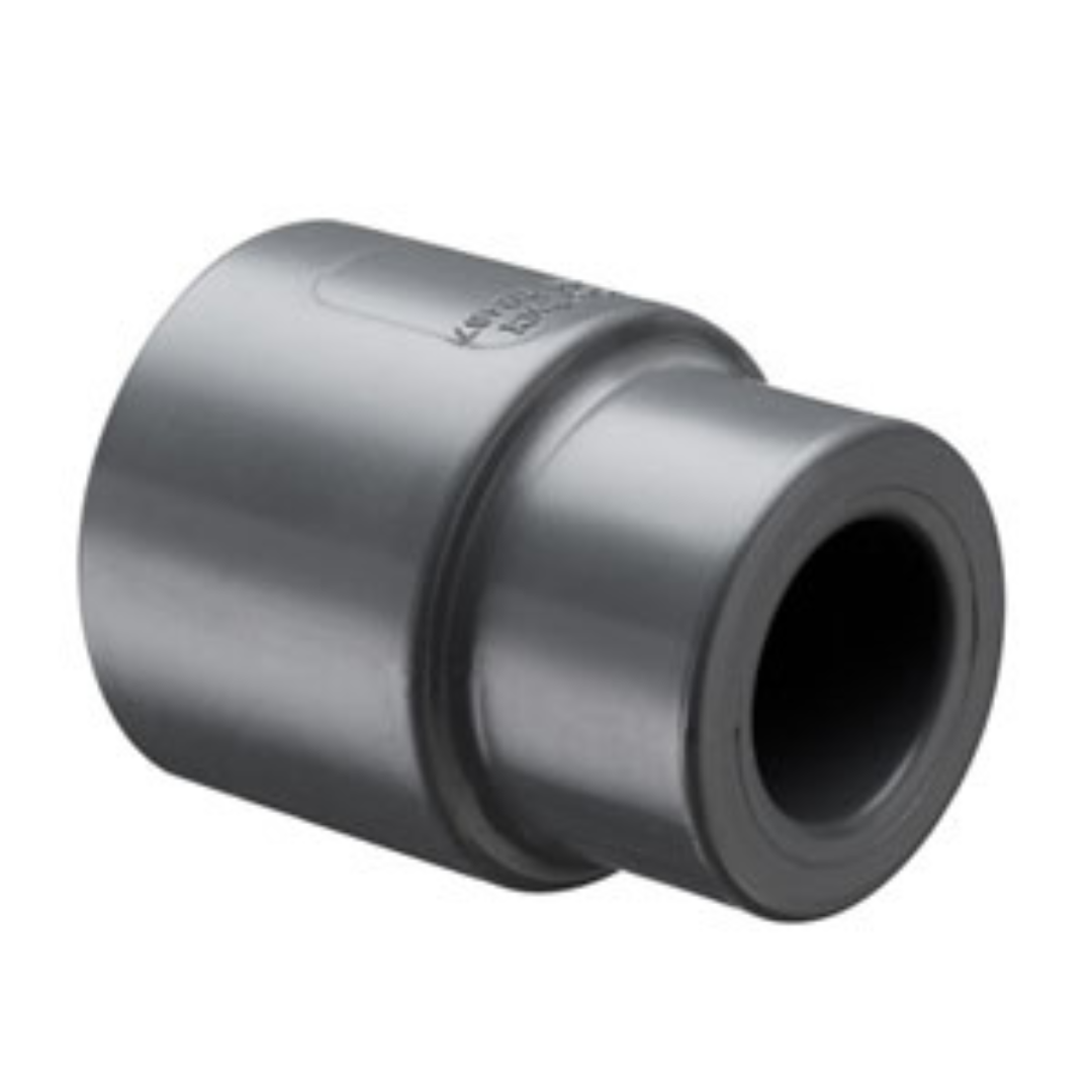 Spears 829-101 Sch 80 PVC Bell Reducer Coupling, 3/4 Inch x 1/2 Inch, Socket x Socket