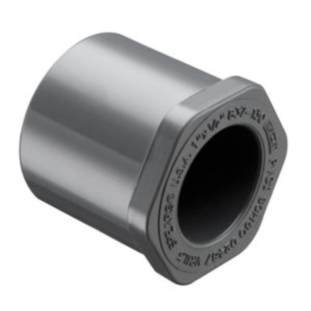 Spears 837-166 Sch 80 PVC 1-1/4 Inch X 1/2 Inch Reducer Bushing, Socket x Socket