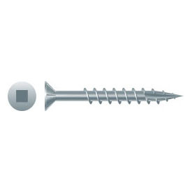 #8 x 1-1/2" Square Drive Flat Head w/Nibs Particle Board Screws, Type 17, Zinc Plated (6,000/Bulk Pkg.)