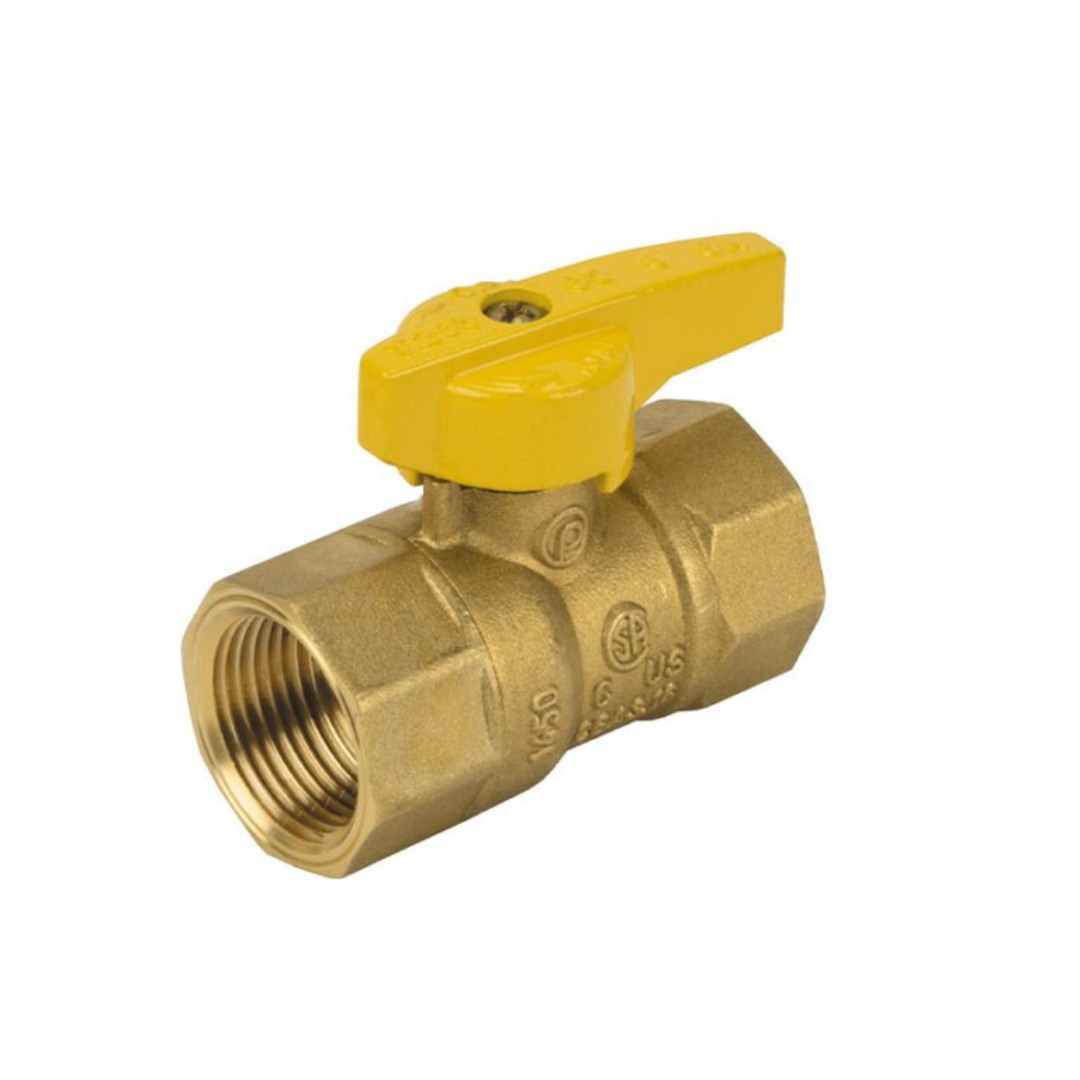 Jomar 102-513 1/2 Inch FIP 2 Piece Gas Ball Valve, 400 WOG - Carton of 12