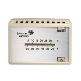 Johnson Controls T-4756-1738 Plastic Cover W/2-Window & Thermometer Horizontal Beige