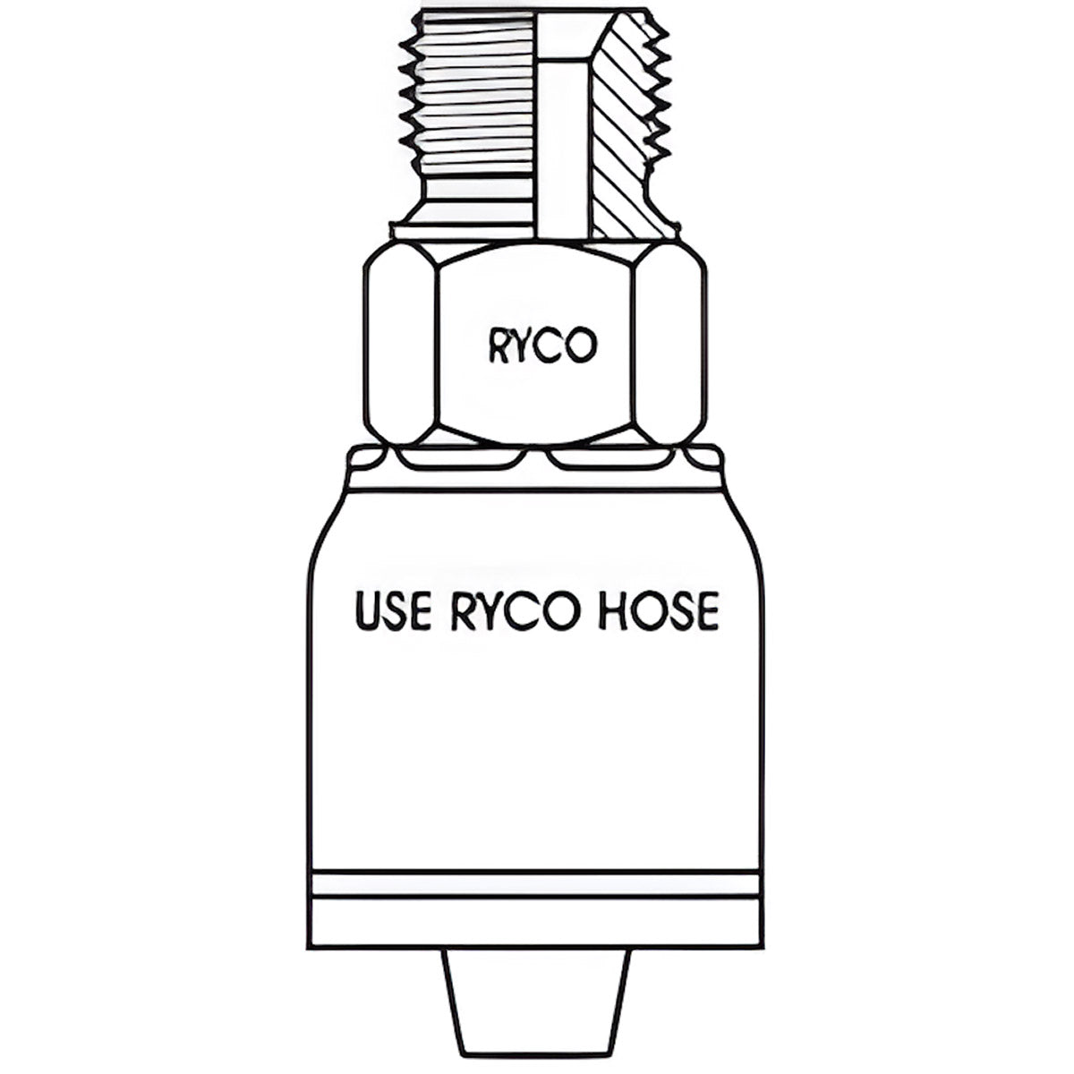 BSPP MALE WITH 3/8 INCH THREAD FOR 3/8 INCH HOSE