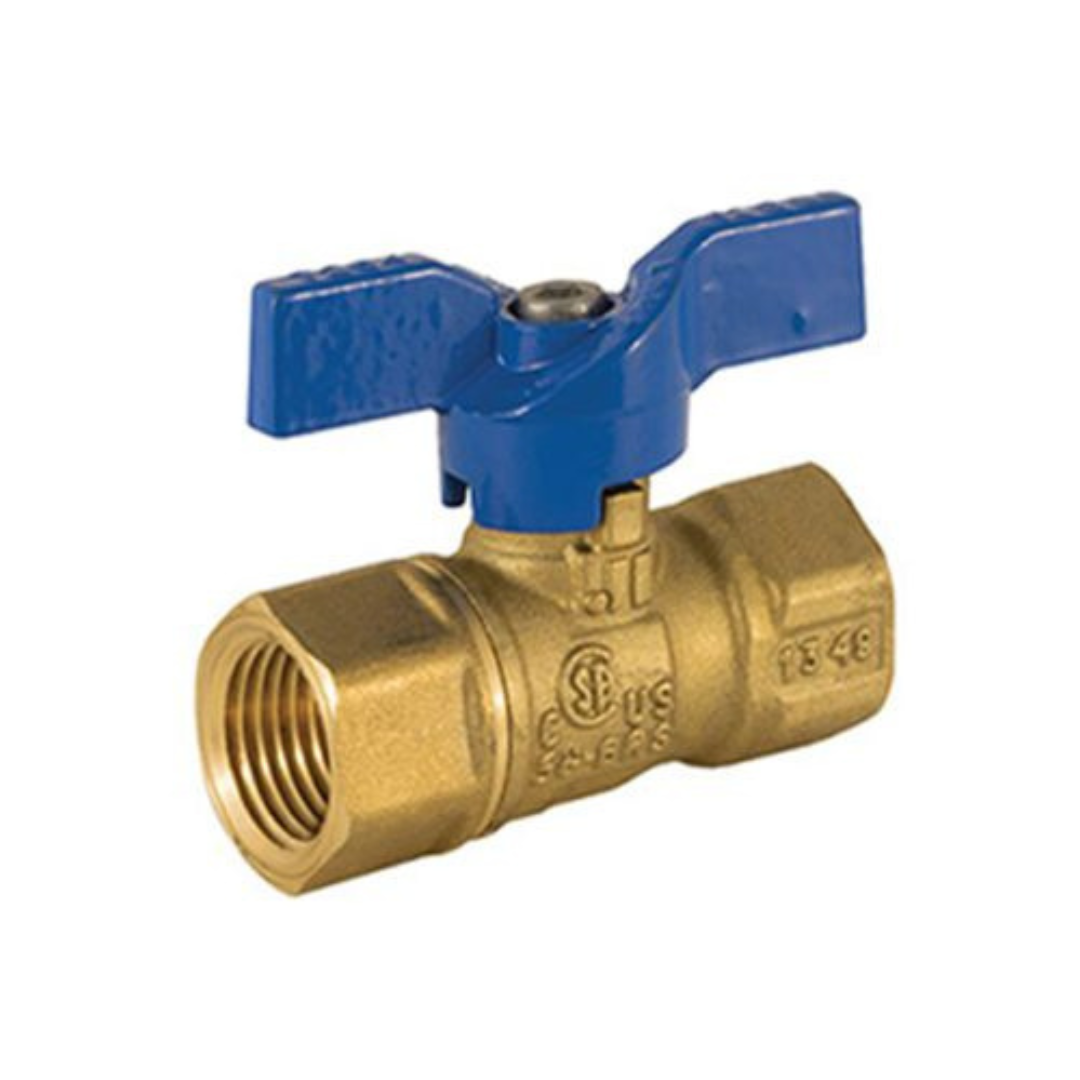 Jomar 101-402 3/8 Inch FIP 2 Piece Gas Ball Valve, 600 WOG - Carton of 12