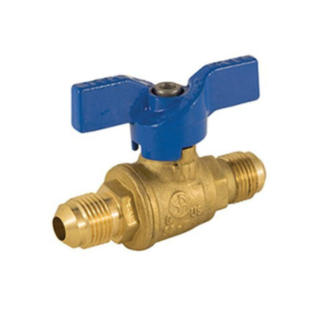 Jomar 101-602 3/8 Inch FL x 3/8 Inch FL 2 Piece Gas Ball Valve, 600 WOG - Carton of 12