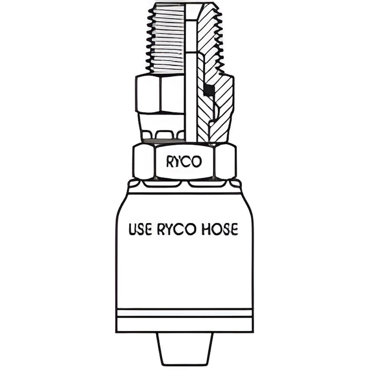 BSP MALE SWIVEL WITH 1/2 INCH THREAD FOR 3/8 INCH HOSE, WHILE SUPPLIES LAST