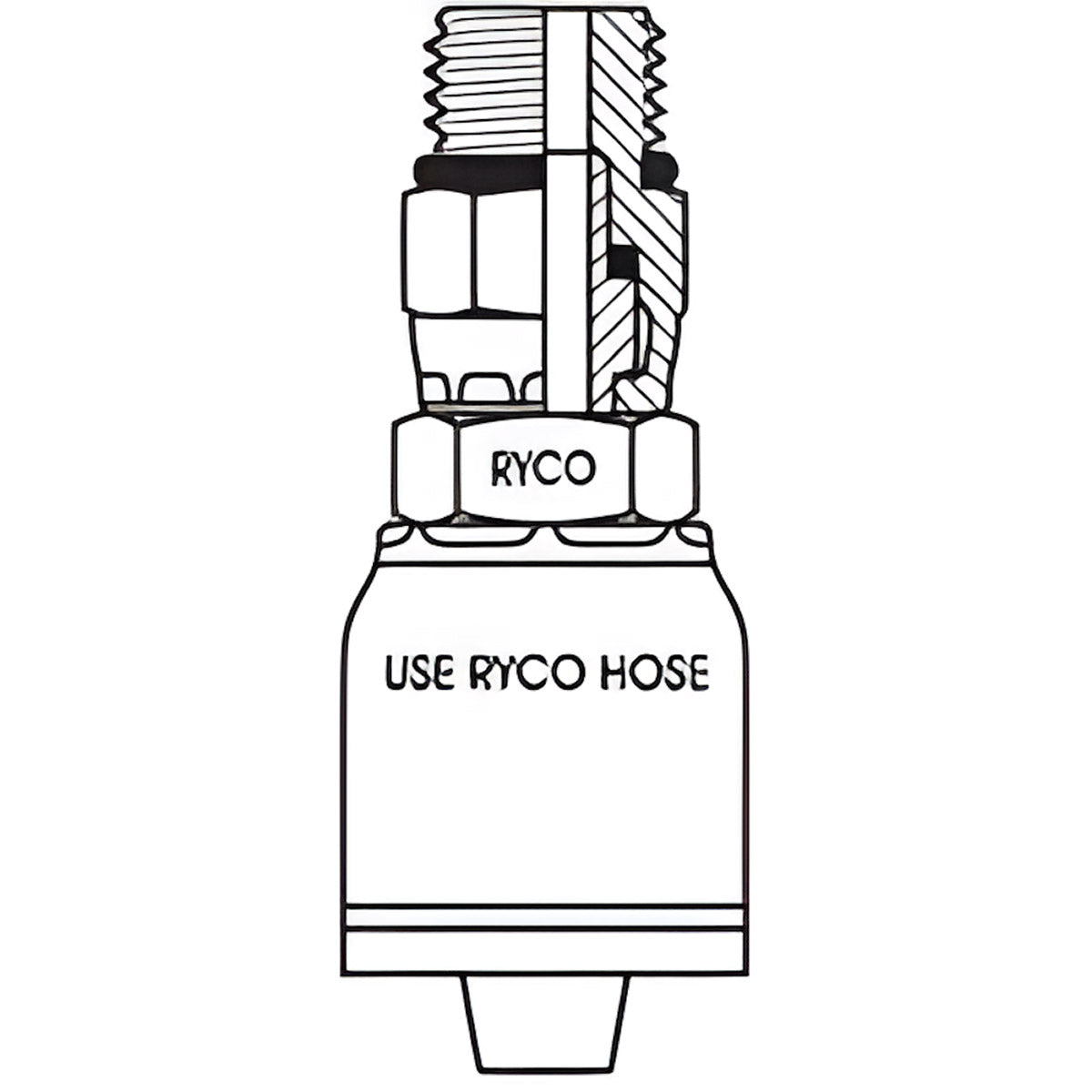 UN O-RING MALE SWIVEL WITH 1-1/16 INCH THREAD FOR 3/4 INCH HOSE