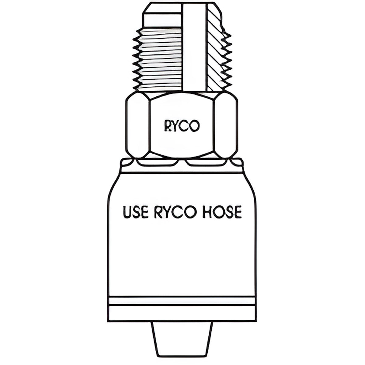 SAE MALE WITH 7/8 INCH THREAD FOR 3/8 INCH HOSE