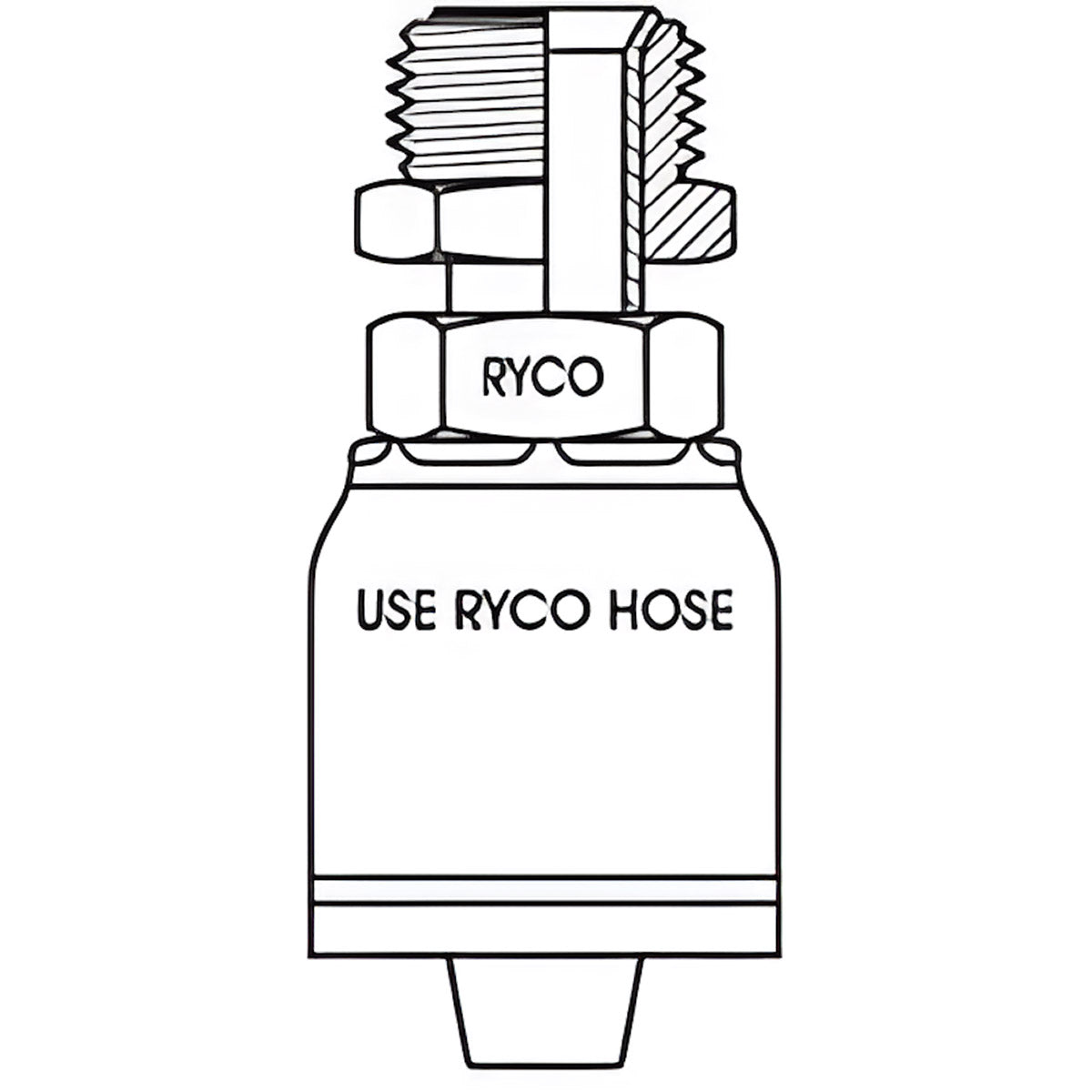 SAE MALE INVRTD FLARE WITH 7/8 INCH THREAD FOR 3/8 INCH HOSE