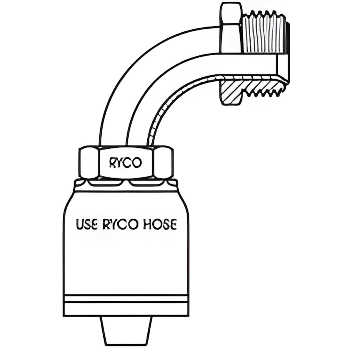 SAE MALE INVRTD FLARE 90 BEND WITH 7/8 INCH THREAD FOR 3/8 INCH HOSE