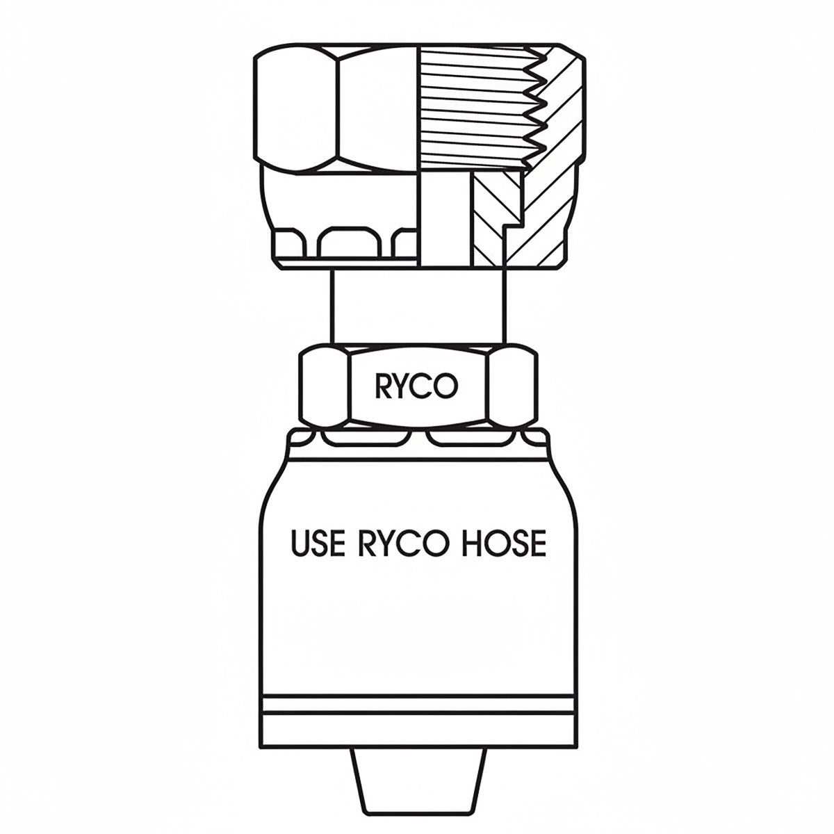 ORFS FEMALE WITH 11/16 INCH THREAD FOR 3/8 INCH HOSE