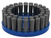 10" Abrasive Nylon Disc Brush, Tufted, .040/120 Silicon Carbide, 7/8" A.H. 33655