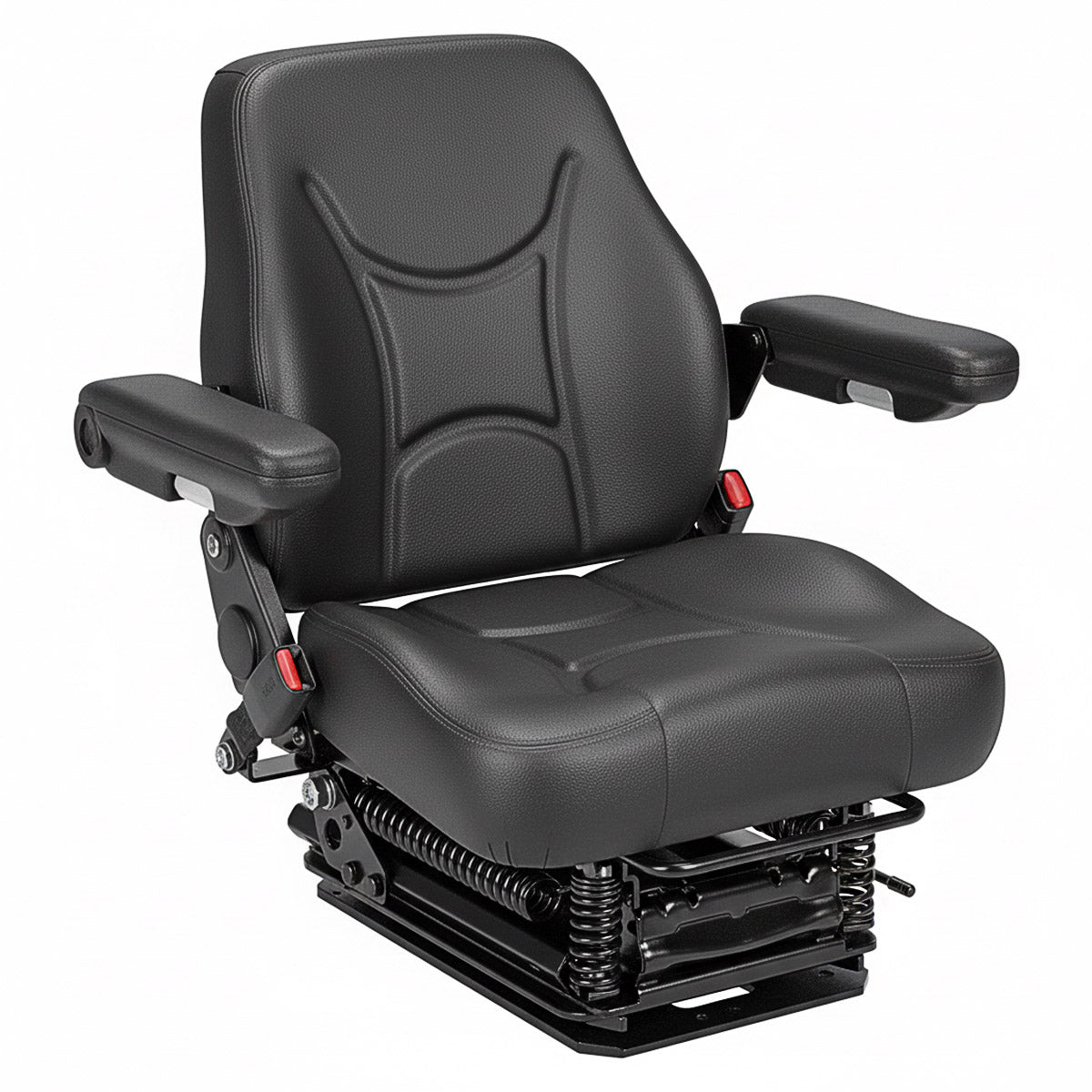 TISCO King Size Universal Tractor Seat with Suspension - Black Vinyl