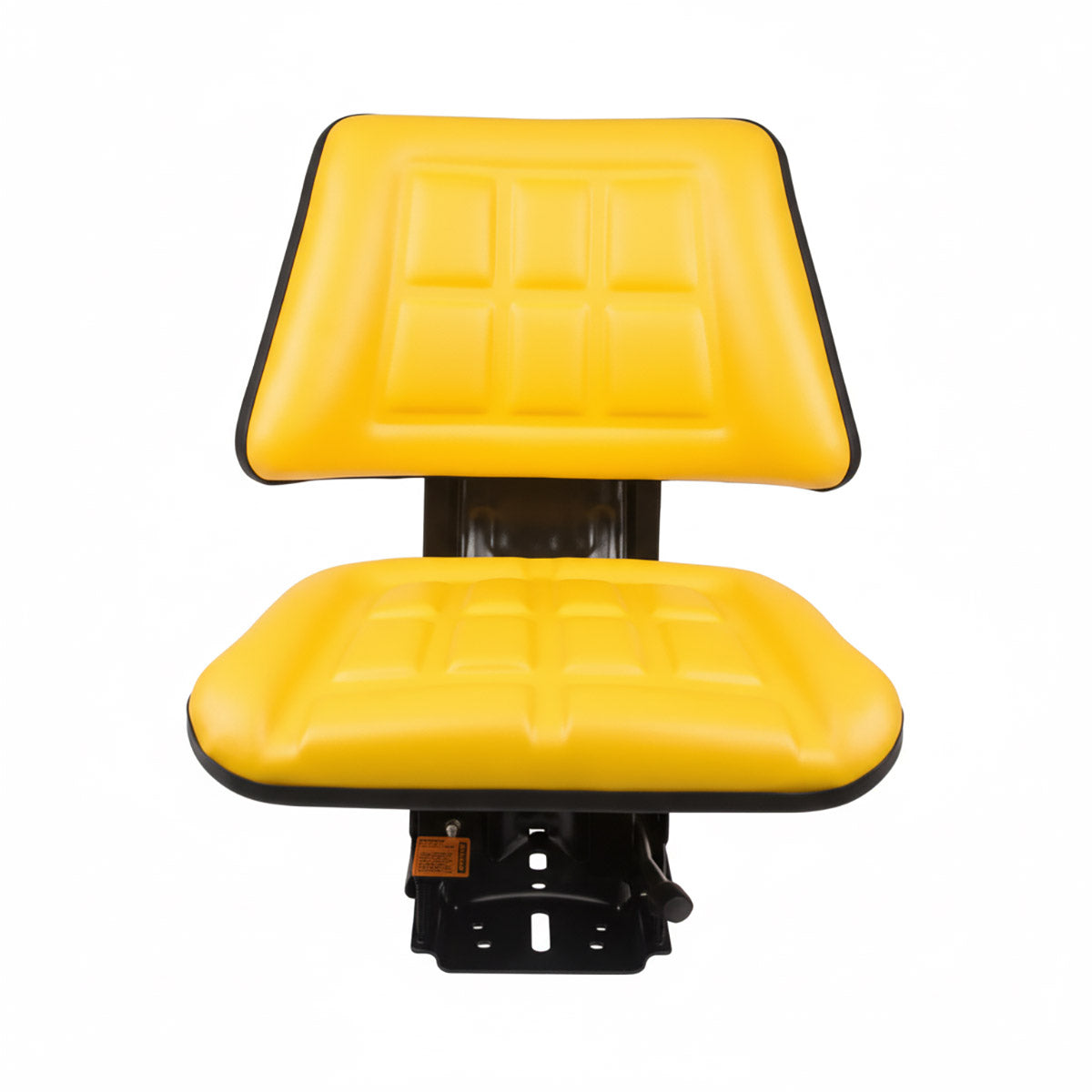 TISCO Universal Tractor Seat with Suspension - Trapezoid Back, Yellow Vinyl