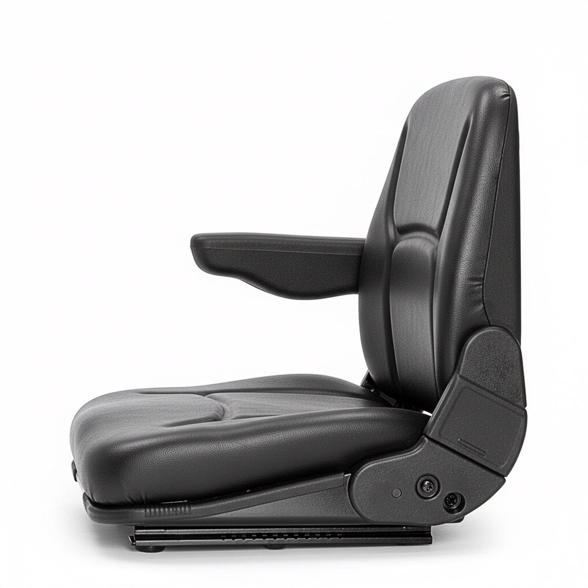 TISCO Universal Agricultural & Industrial Seat - with Folding Backrests & Armrests, Black Cloth