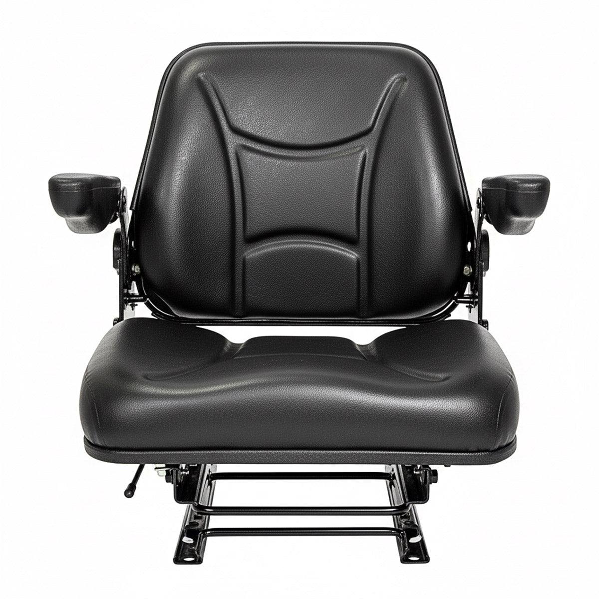 TISCO Universal Agricultural & Industrial Seat - with Folding Backrests & Armrests, Black Vinyl