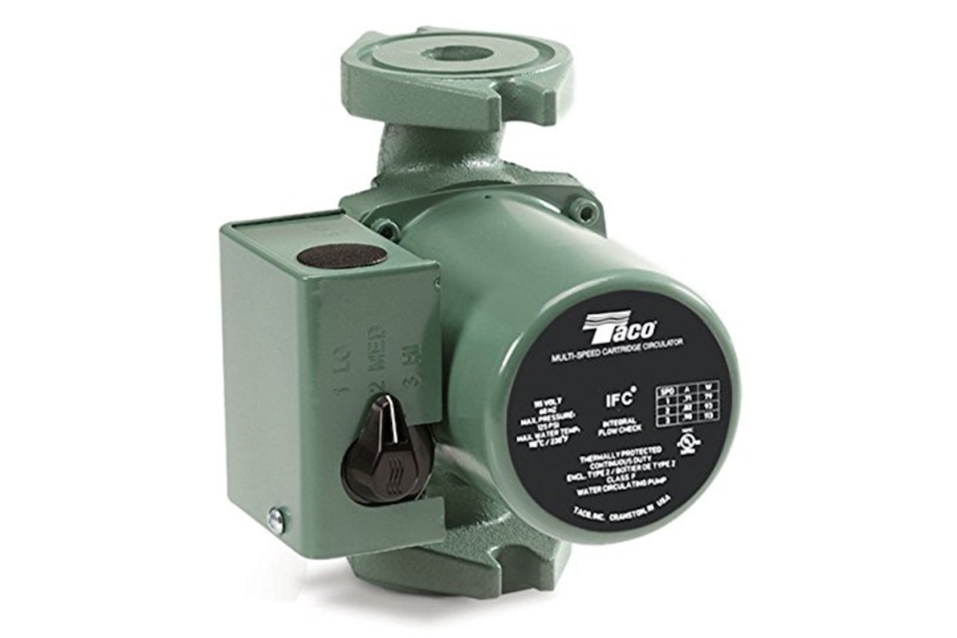 Taco 0015-MSF3-IFC, 00 Series 3-Speed Cartridge Circulator, CI, Flanged,115V