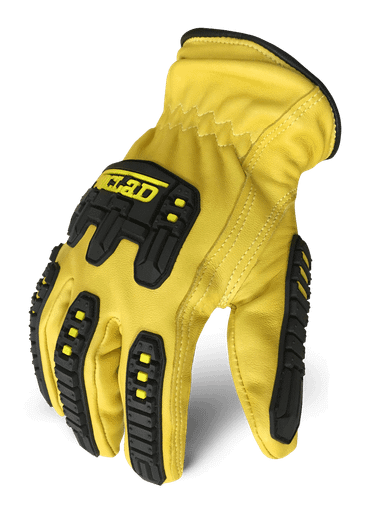 Ironclad 360º Cut Leather Impact Gloves, Small, Yellow/Black #ILD-IMPC5-02-S (12 Pair)