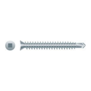#8-18 x 3" Square Drive Trim Head Self-Drilling Screw, #2 Zinc Plated (2000/Bulk Pkg)
