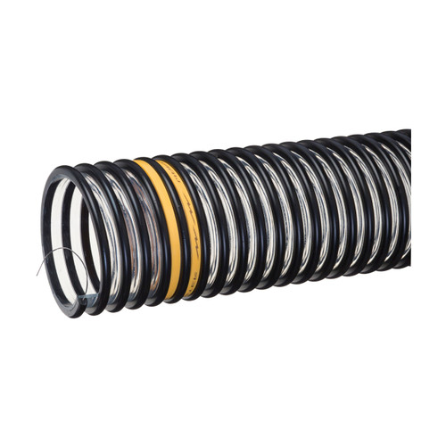 Kuriyama Voltbuster Volt 3 in. Food Grade Static Dissipative Polyurethane Material Handling Hose w/ Grounding Wire - Hose Only