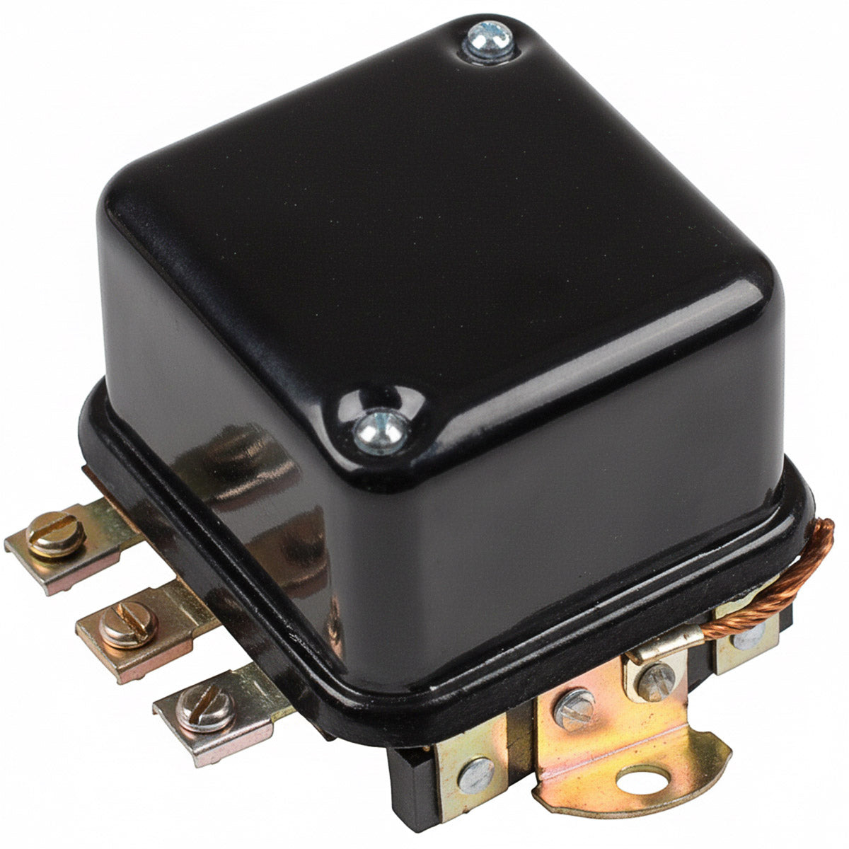 Voltage Regulator - 6 Volt, 4 Terminal, Flat Mount, Delco Style