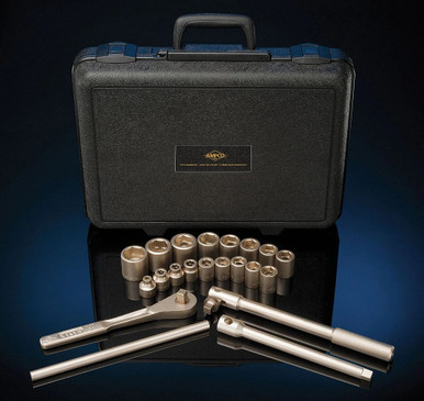 Socket, Set 1/4"D 15 Pc Metric - Non-Sparking, Non-Magnetic W-160M
