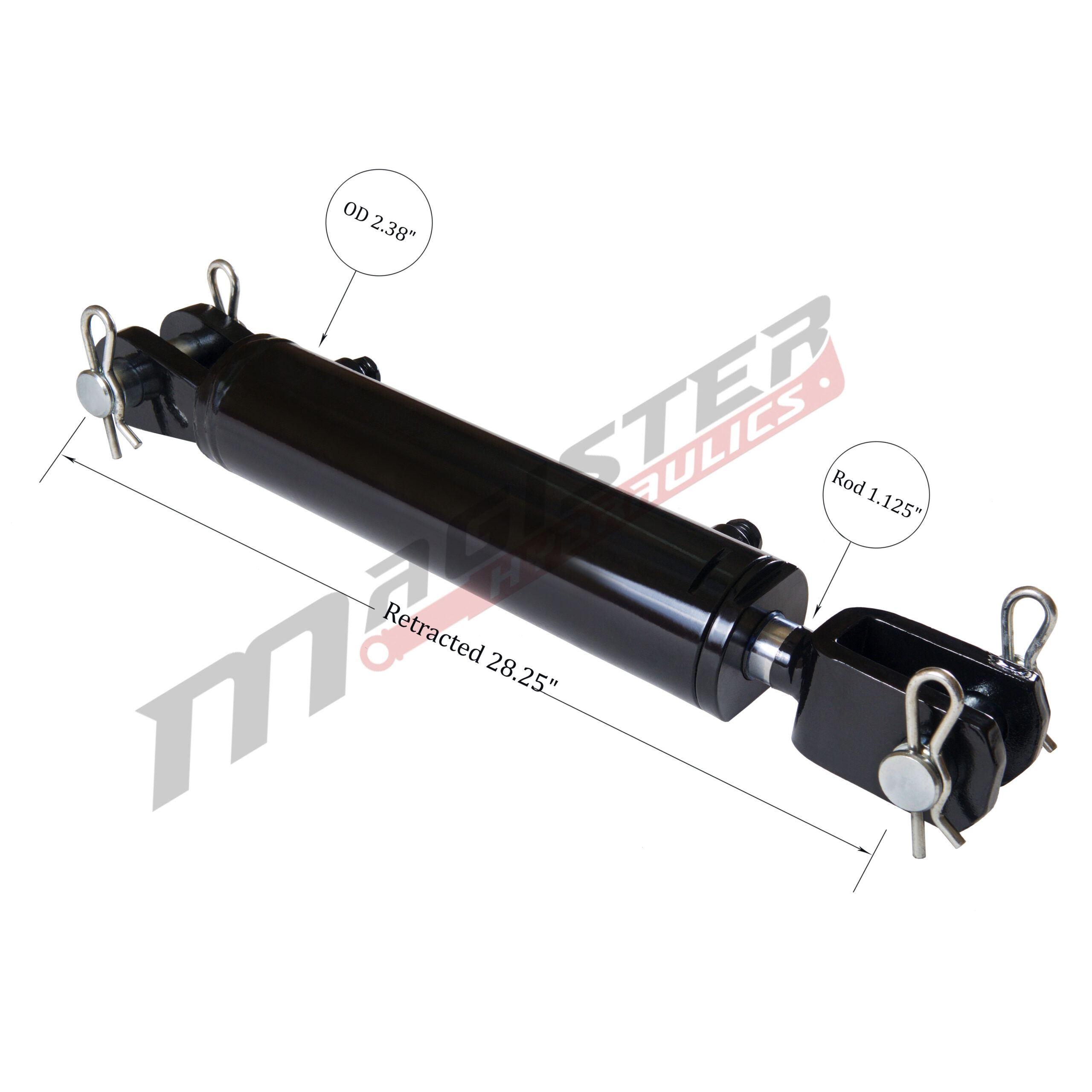 2" bore x 18" stroke ag clevis hydraulic cylinder