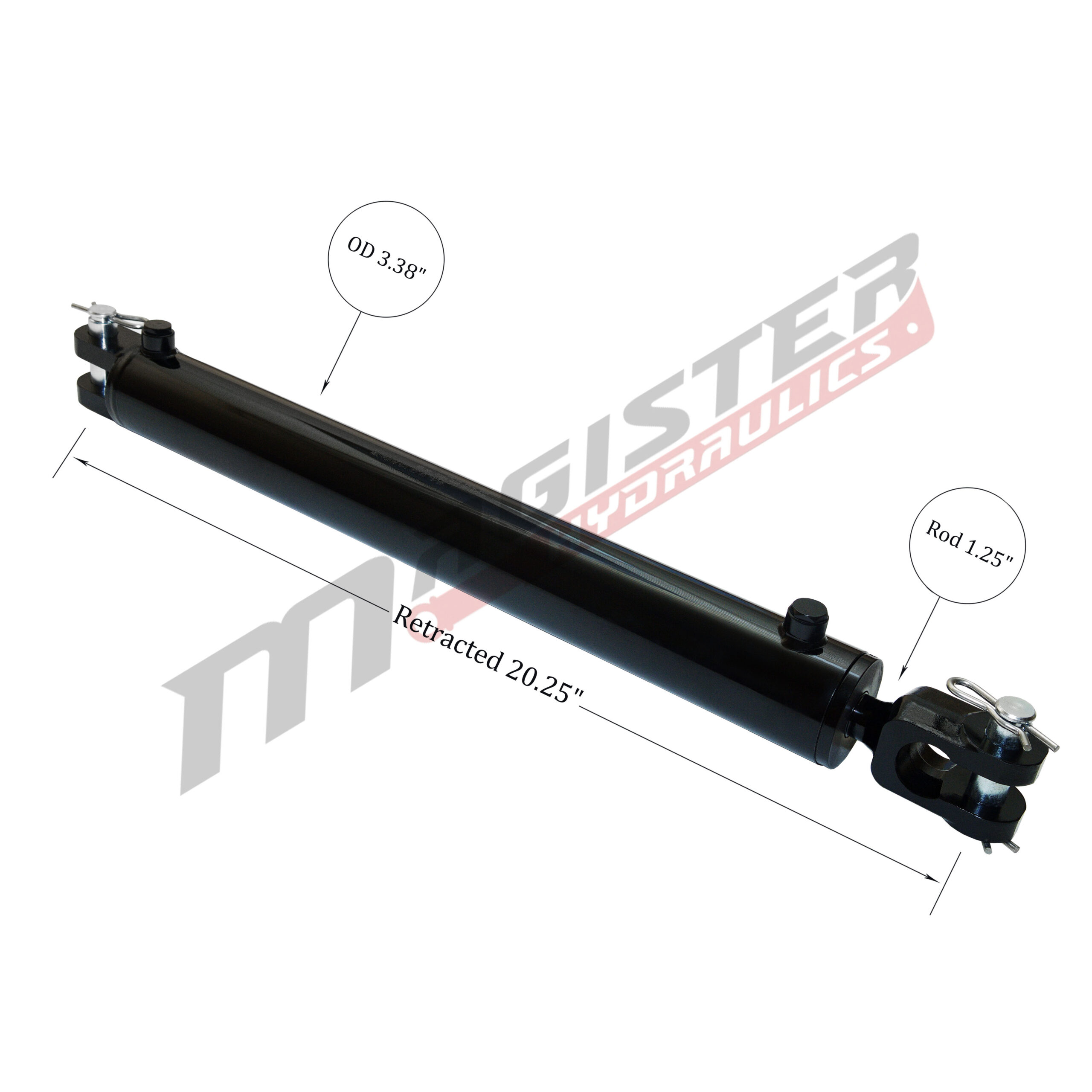 3" bore x 10" stroke ag clevis hydraulic cylinder