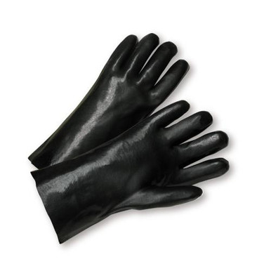 18" Black Smooth PVC Glove 1087