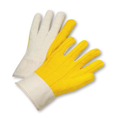 Band Top Yellow Chore Palm, Canvas Back Glove M18BT