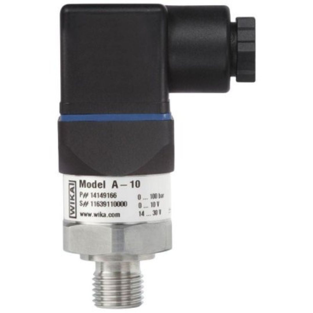 WIKA A-10 Pressure Transmitter, 1/2 Inch NPT, 4~20 MA, 0-10 PSIG