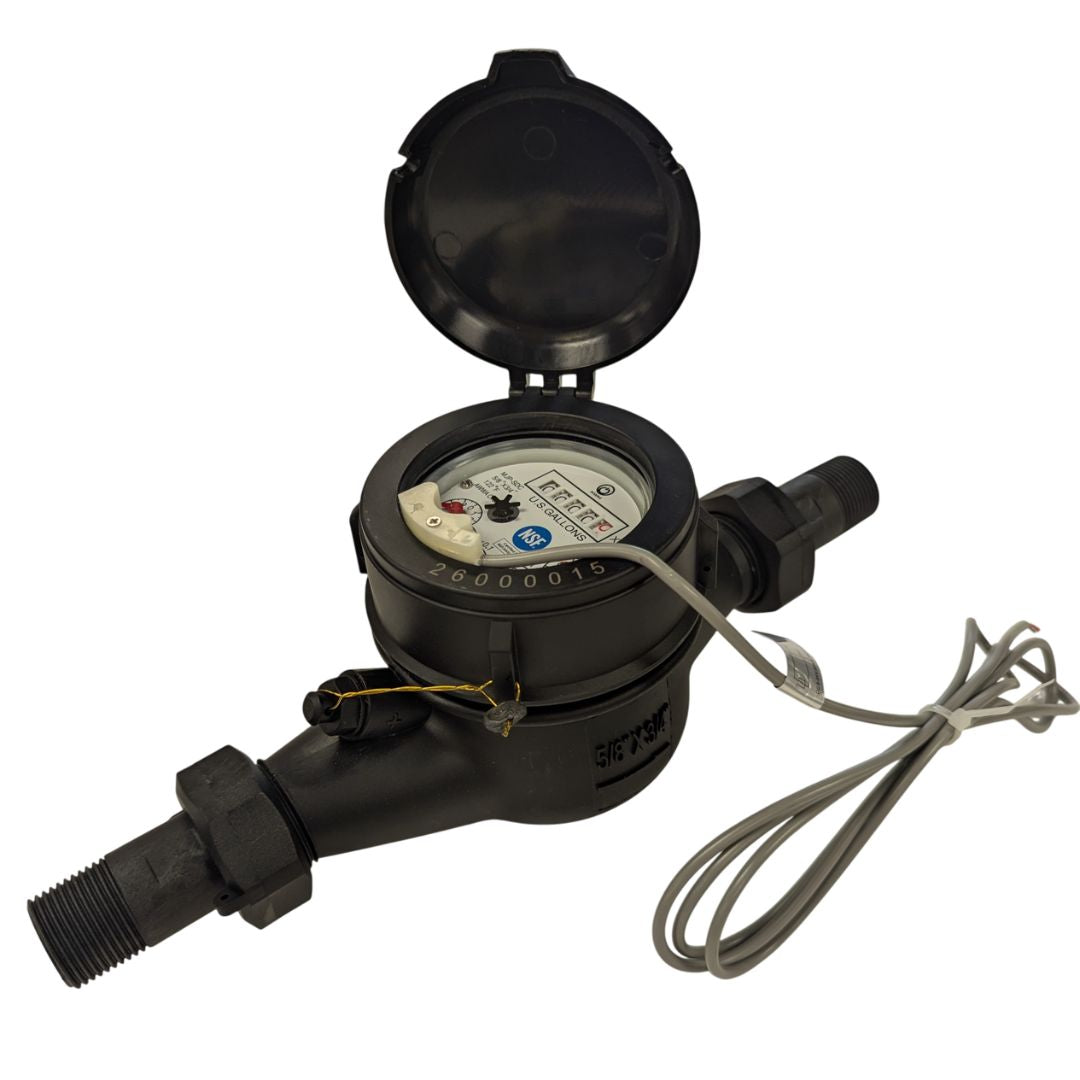 PRM 3/4 Inch NSF Certified Multi-Jet Nylon Totalizing Water Meter with Pulse Output