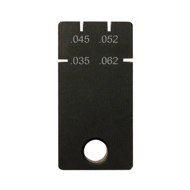 Wire gage block for .035, .045, .052, .062 wires WGB