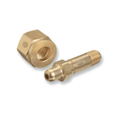 Western Enterprises Regulator Inlet Nipples, Air, 1/4 in (NPT), 2 1/2", Stainless Steel, CGA-346, 1 EA, #SS143