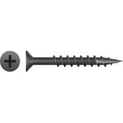 #8 x 1" Phillips Flat Head w/Nibs Particle Board Screws, Black Oxide (10000/Bulk Pkg)