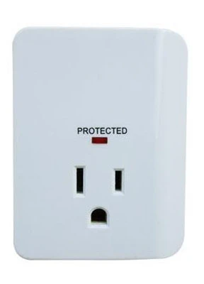 Outlet Surge Tap, 900 Joules, White Plastic