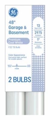 Fluorescent Lamp, T8, 2900 Lumens, 32 Watt, 2-Pk.