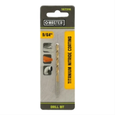 9/64 x 2-7/8 In. High-Speed Steel Drill Bit, Titanium Nitride Coated
