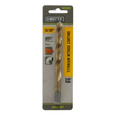13/32 x 5-1/4 In. High-Speed Steel Drill Bit, Titanium Nitride Coated