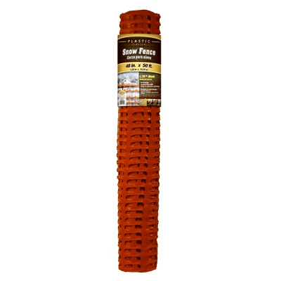 PVC Snow Safety Fence, 4 x 50 Ft.