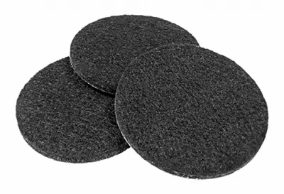 Felt Pads, Self-Adhesive, Black, Round, 2.25-In., 4-Pk.