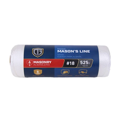 Nylon Mason Line Twine, White, #18 x 525 Ft.