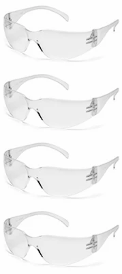 Wraparound Safety Glasses, Clear, 4-Pk.