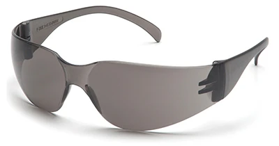 Wraparound Safety Glasses, Close-Fit, Gray